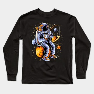 Astronauts fishing stars Long Sleeve T-Shirt